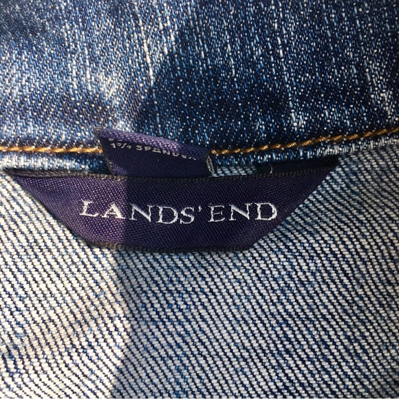 LANDS’ END BLUE JEAN JACKET - Picture 8 of 14